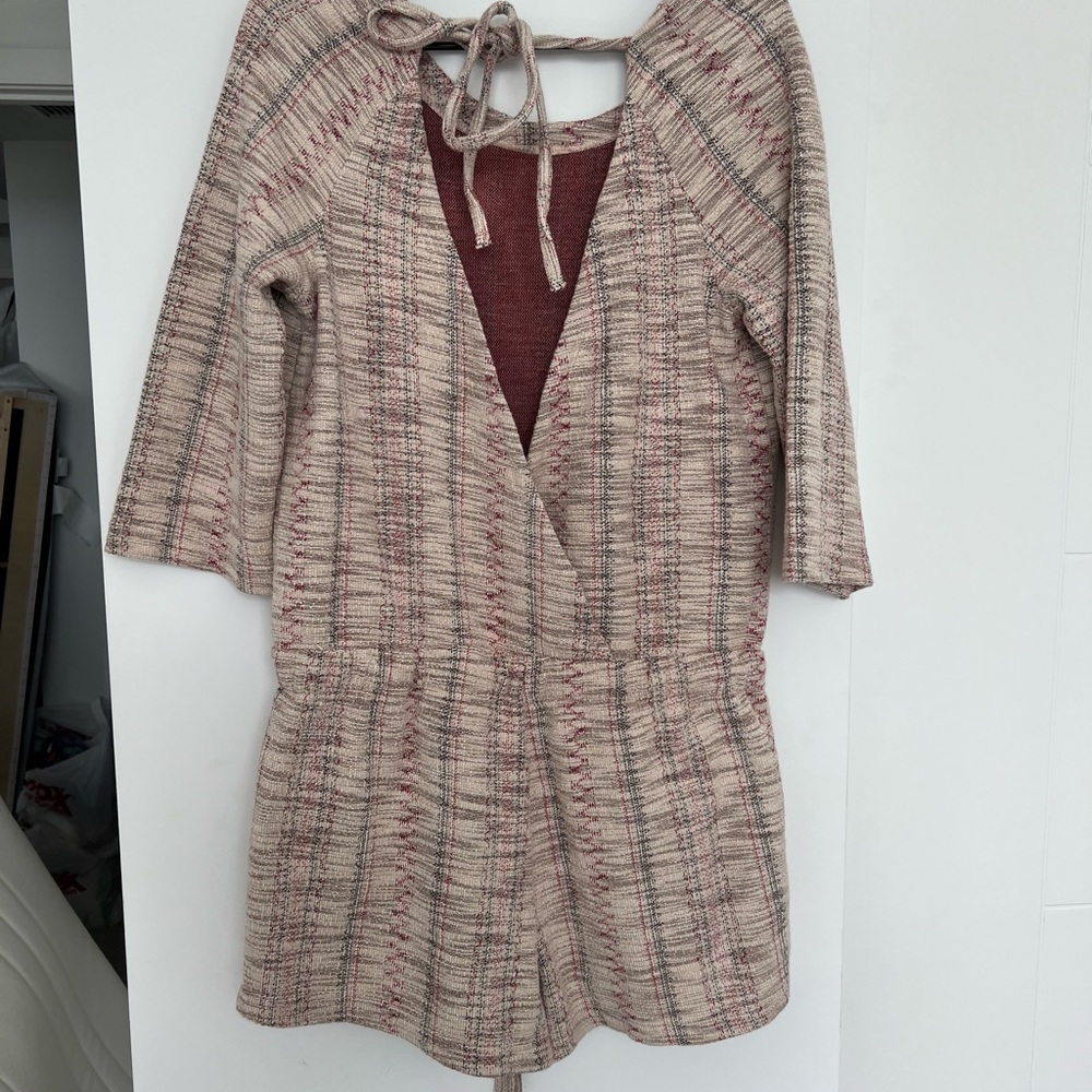Free People Felicity Romper Dress Long Sleeve  Classic Retro Boho